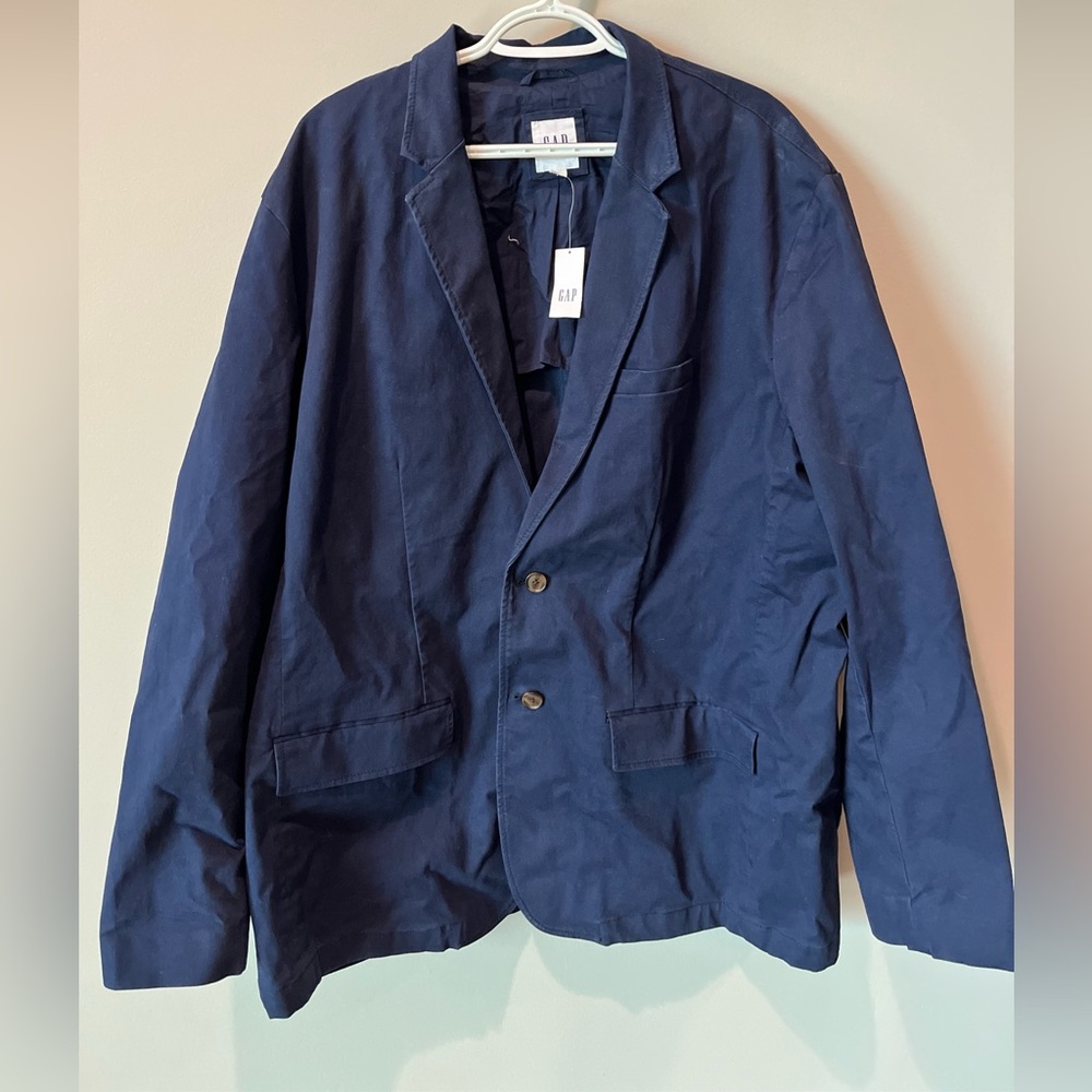 NWT Gap Men's Navy Sport Coat Jacket Size XXL